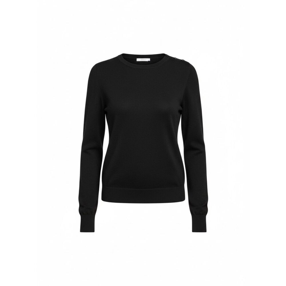 Susan Graver Cotton Blend Sweater With Button Details